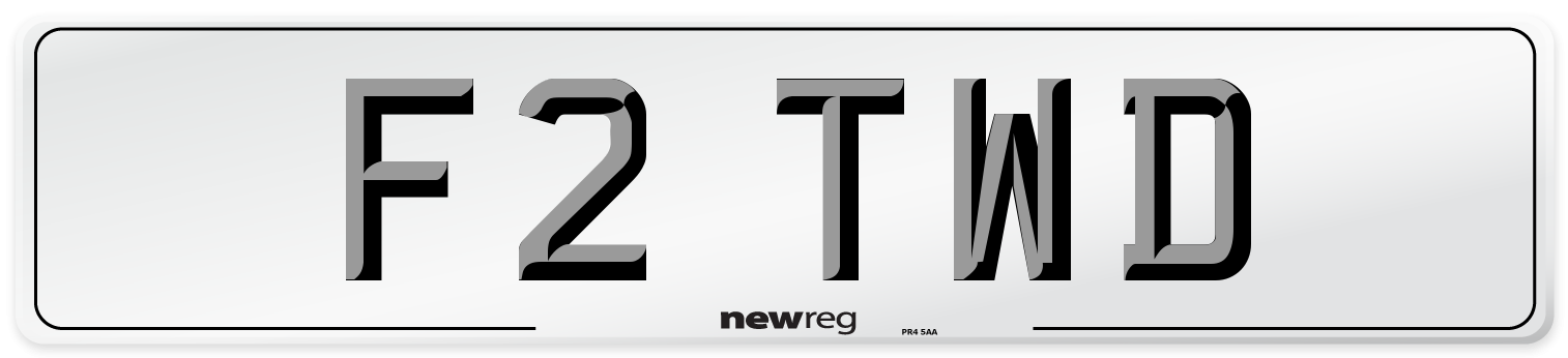 F2 TWD Front Number Plate