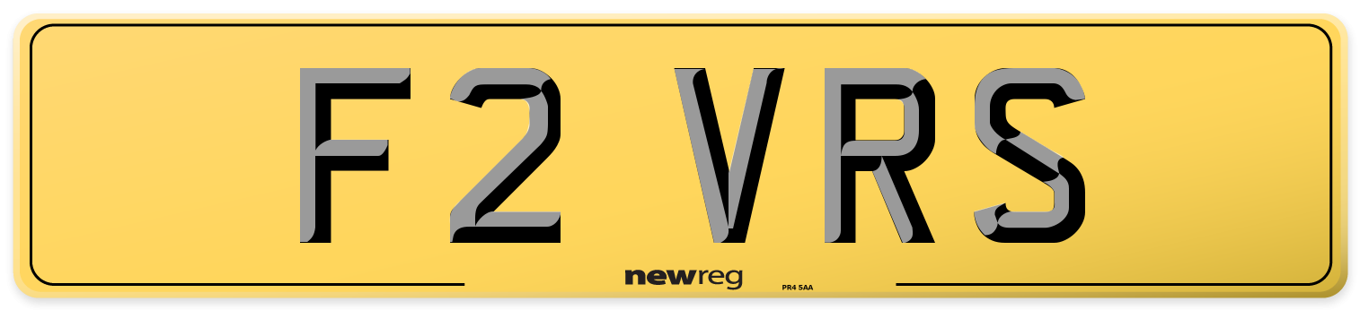F2 VRS Rear Number Plate