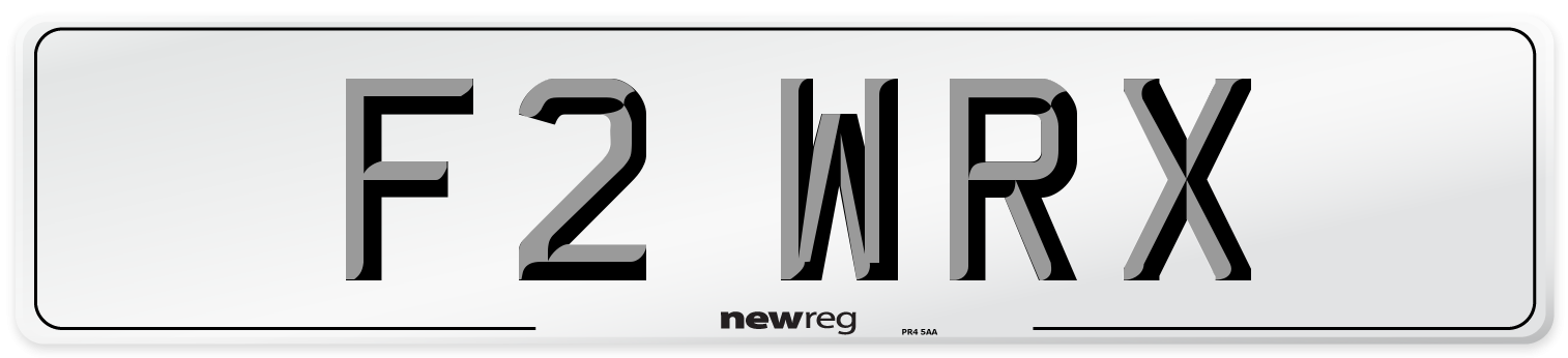 F2 WRX Front Number Plate
