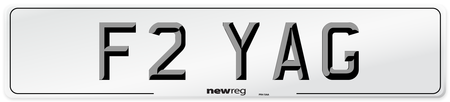 F2 YAG Front Number Plate