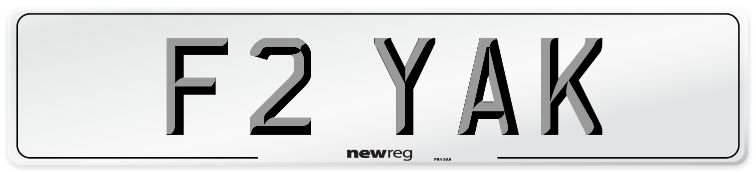 F2 YAK Front Number Plate