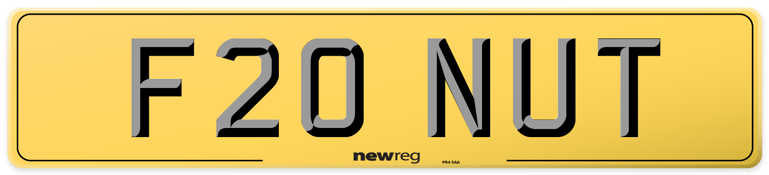 F20 NUT Rear Number Plate