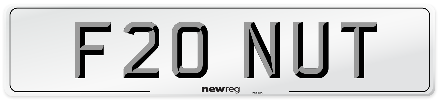 F20 NUT Front Number Plate