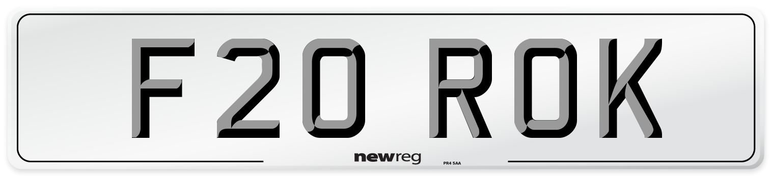 F20 ROK Front Number Plate
