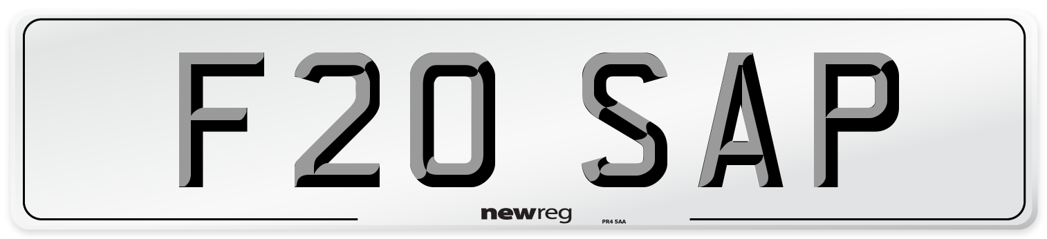 F20 SAP Front Number Plate