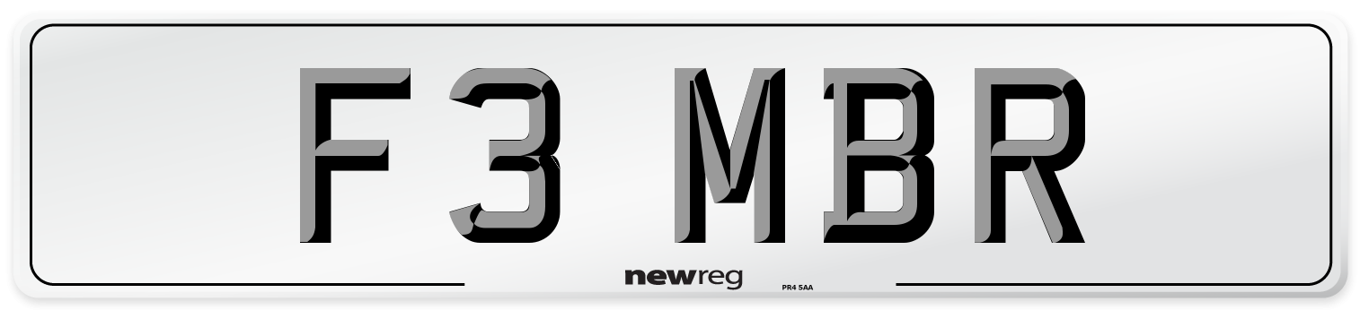 F3 MBR Front Number Plate