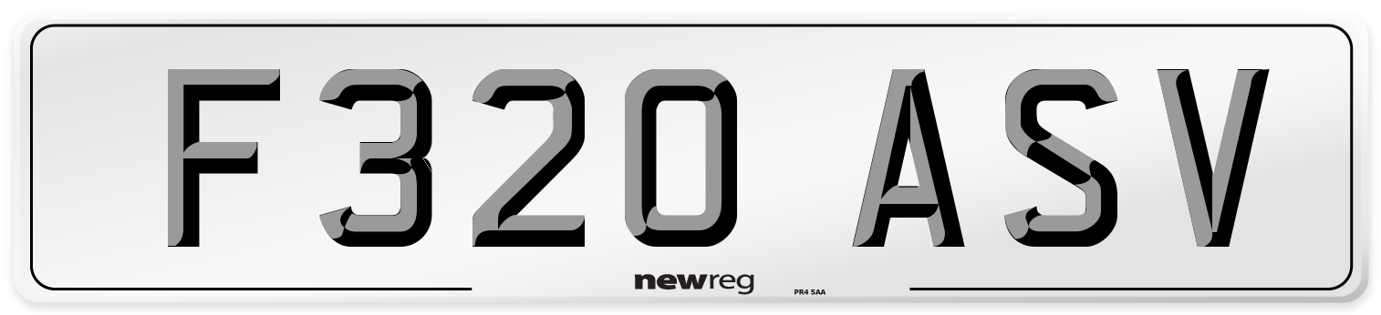 F320 ASV Front Number Plate
