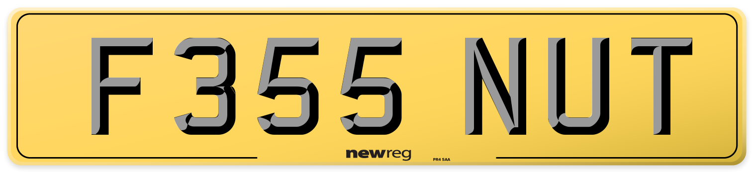 F355 NUT Rear Number Plate