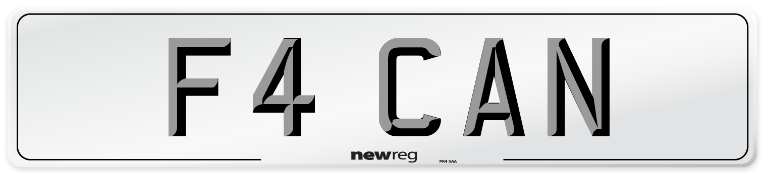 F4 CAN Front Number Plate