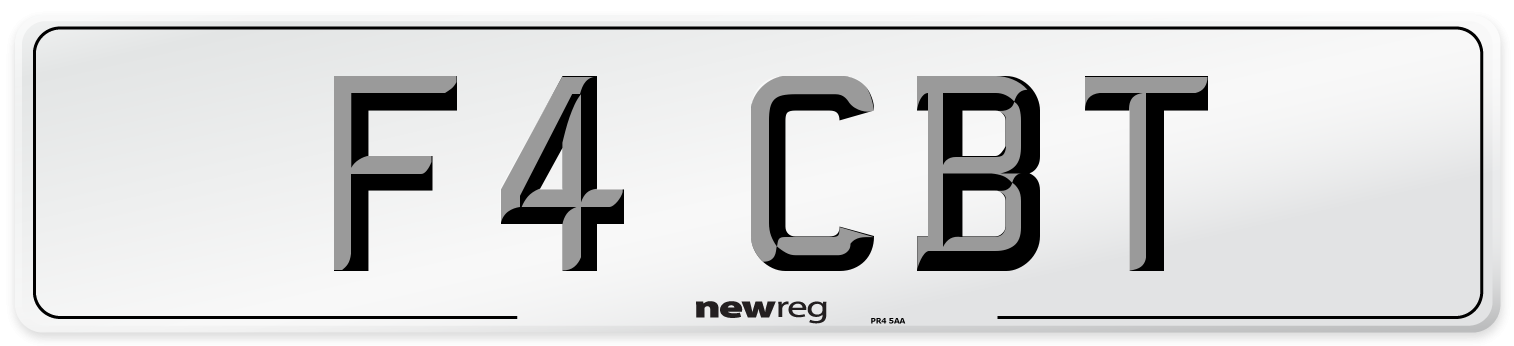 F4 CBT Front Number Plate