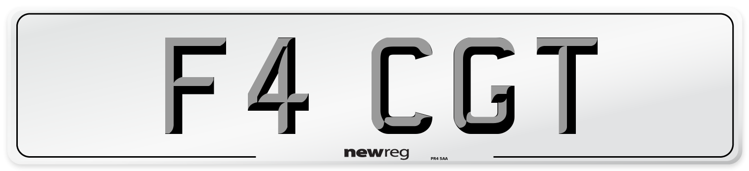 F4 CGT Front Number Plate