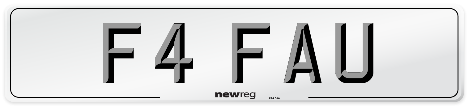 F4 FAU Front Number Plate