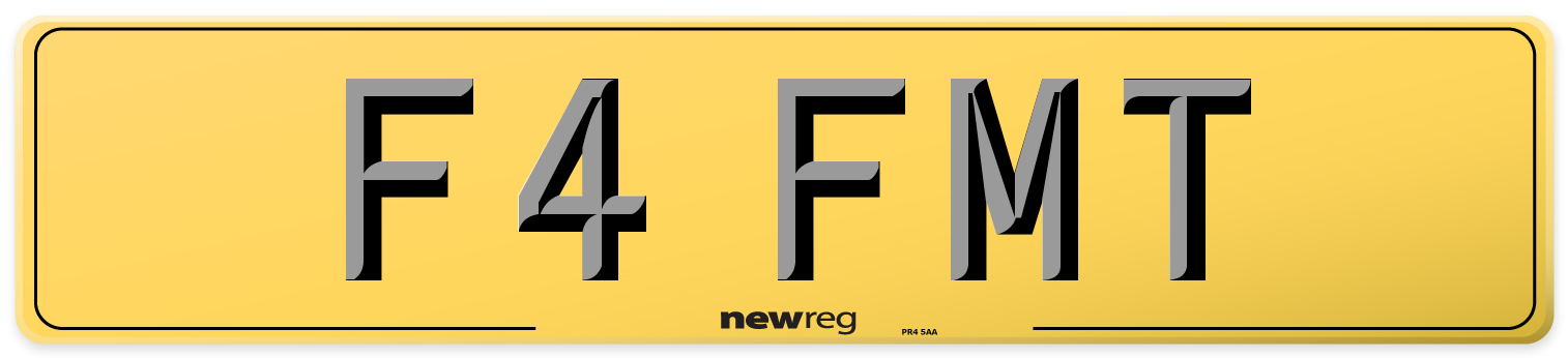 F4 FMT Rear Number Plate