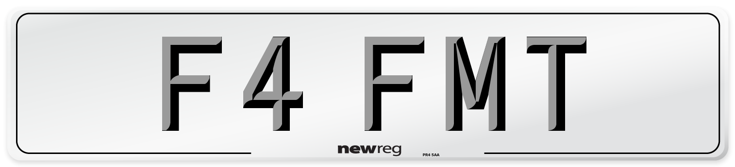 F4 FMT Front Number Plate