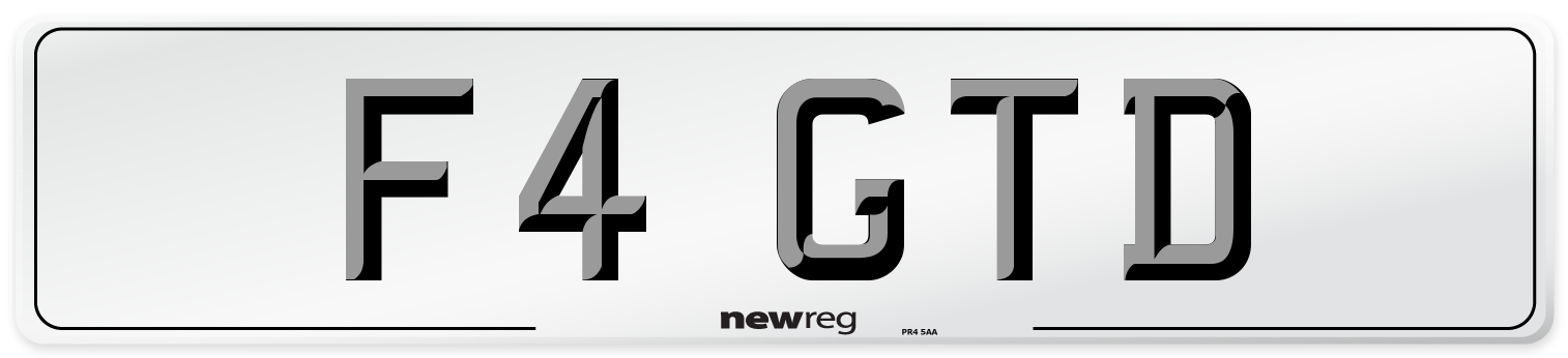 F4 GTD Front Number Plate