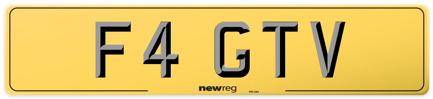F4 GTV Rear Number Plate