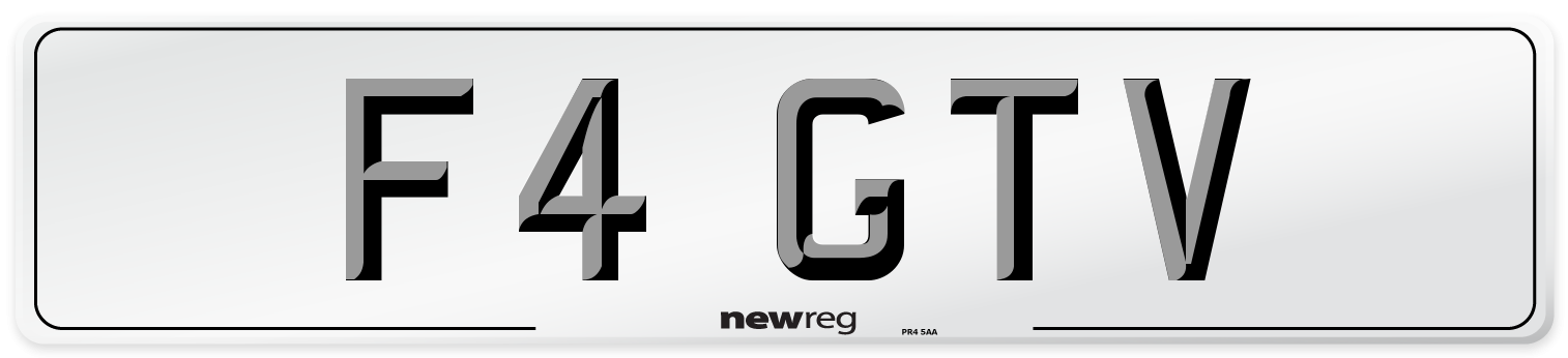 F4 GTV Front Number Plate