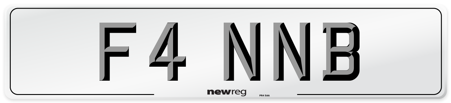 F4 NNB Front Number Plate