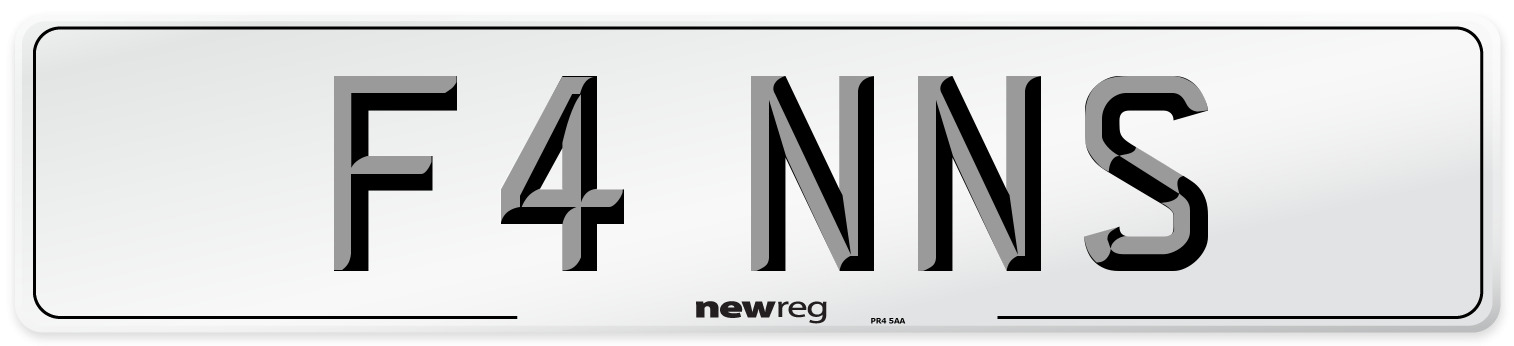 F4 NNS Front Number Plate