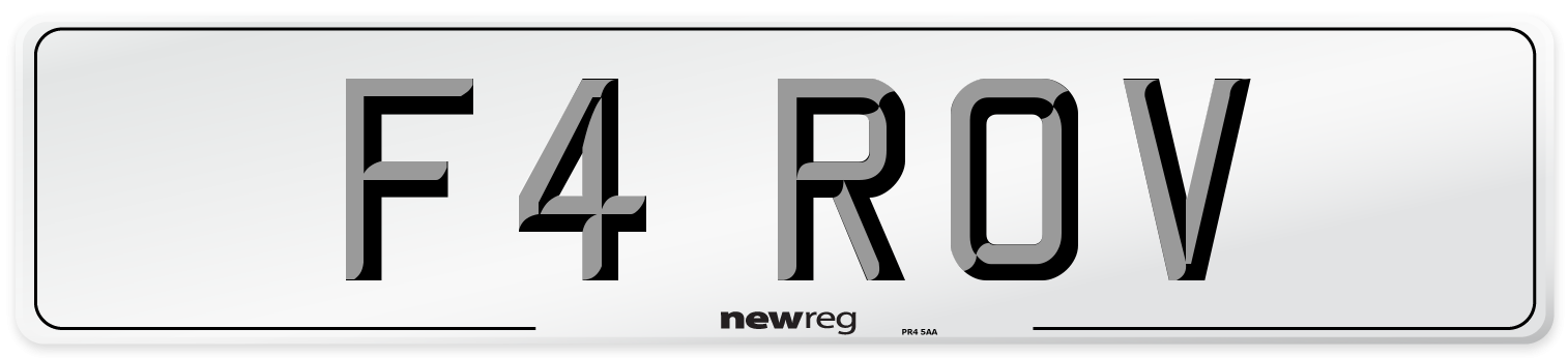 F4 ROV Front Number Plate