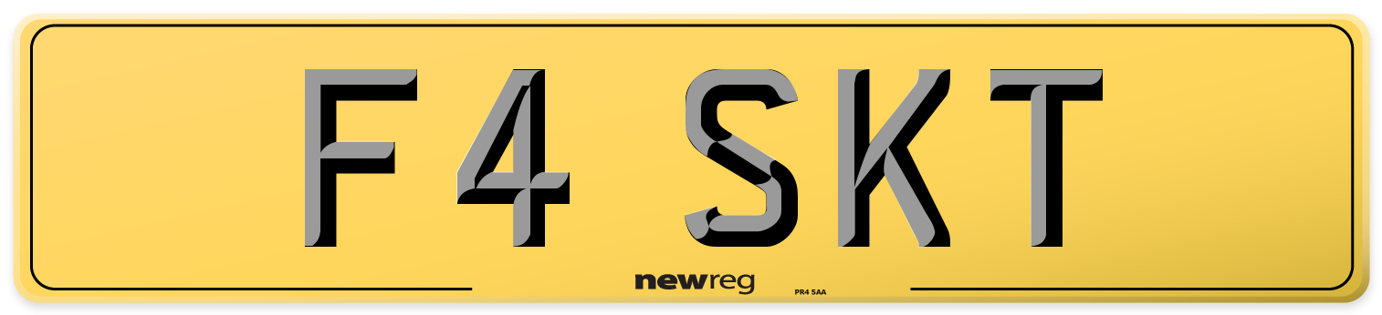 F4 SKT Rear Number Plate
