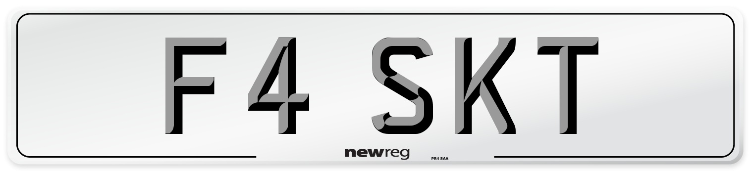 F4 SKT Front Number Plate