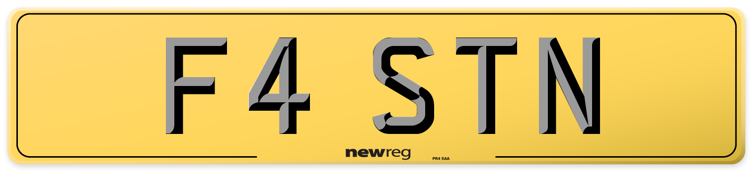 F4 STN Rear Number Plate