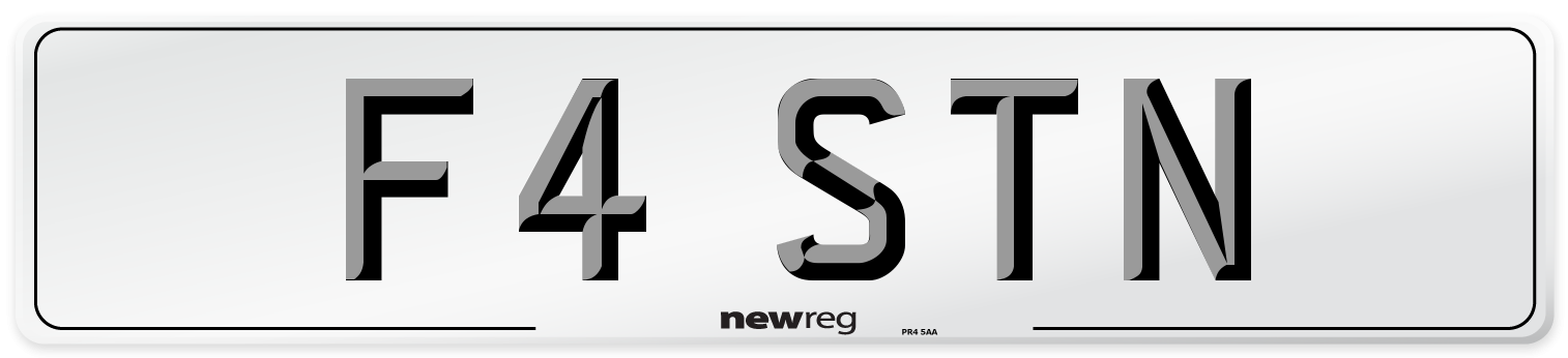 F4 STN Front Number Plate