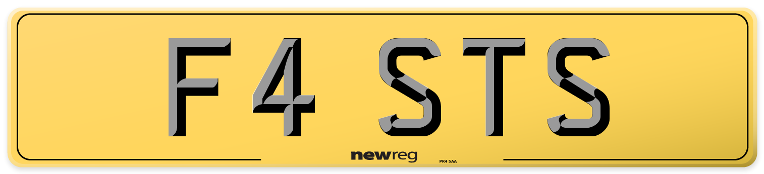 F4 STS Rear Number Plate