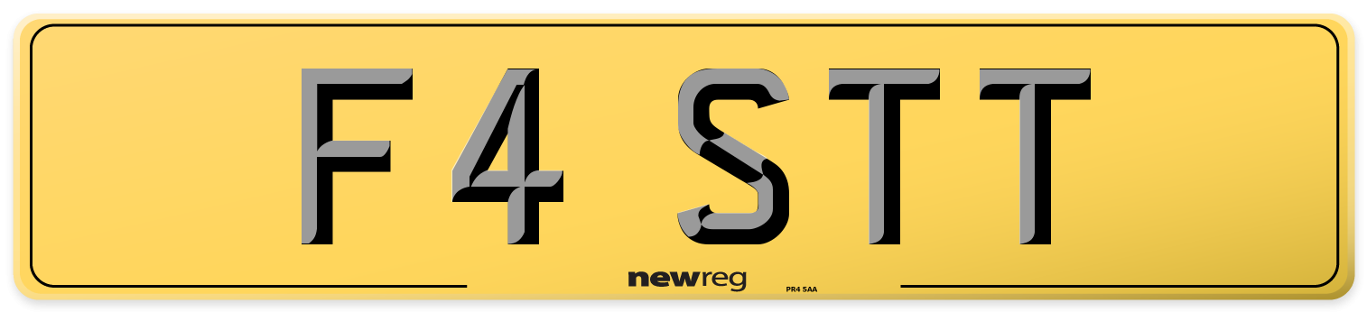 F4 STT Rear Number Plate