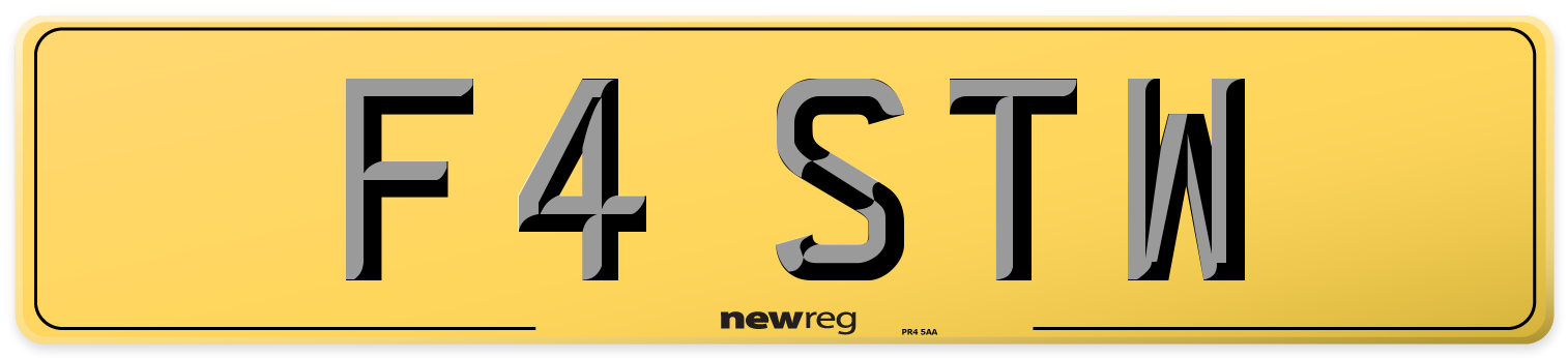 F4 STW Rear Number Plate