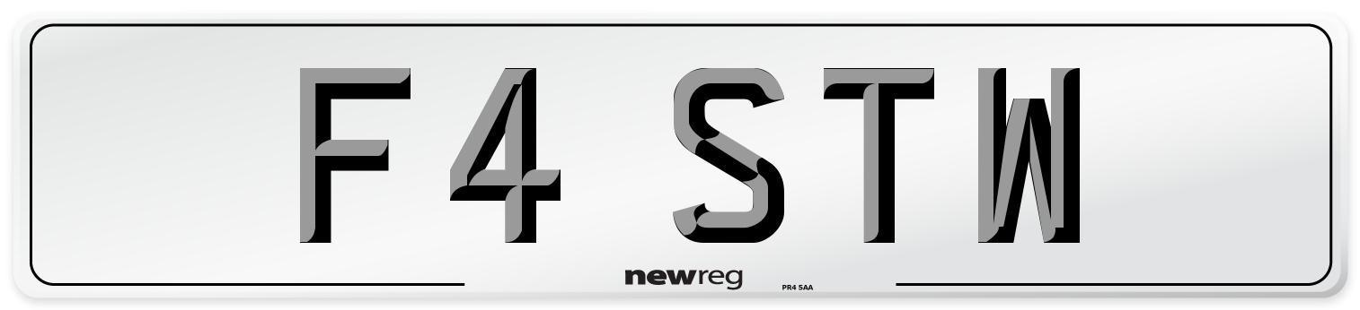 F4 STW Front Number Plate