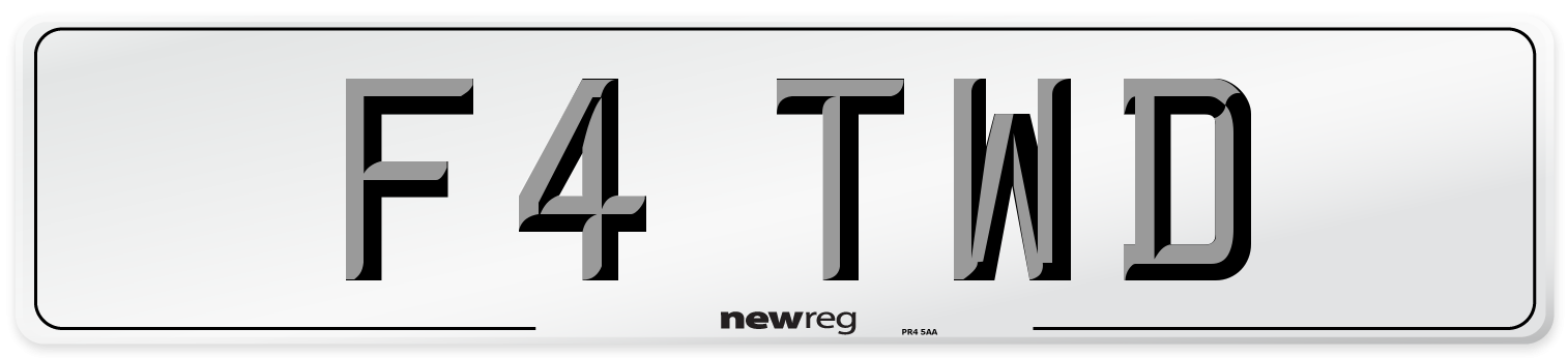 F4 TWD Front Number Plate