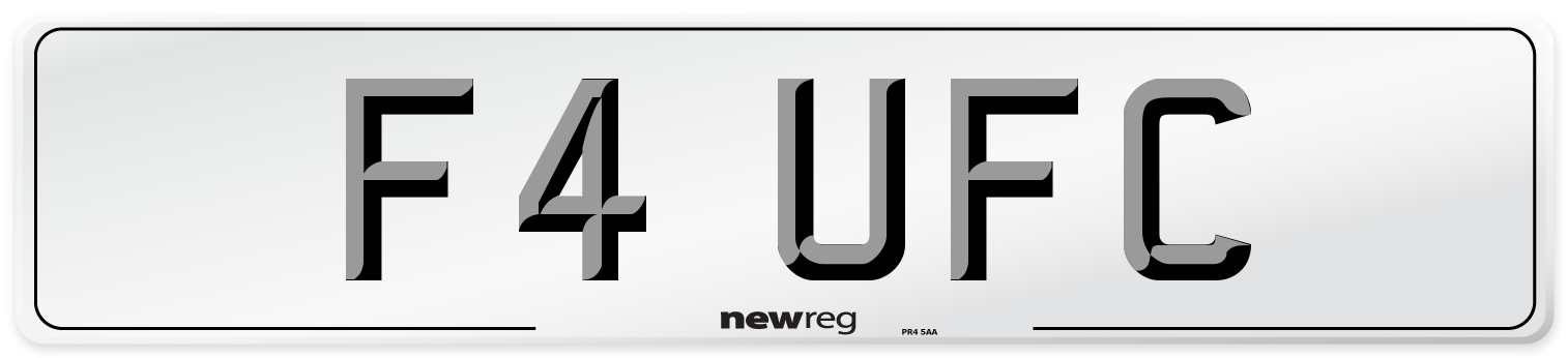 F4 UFC Front Number Plate