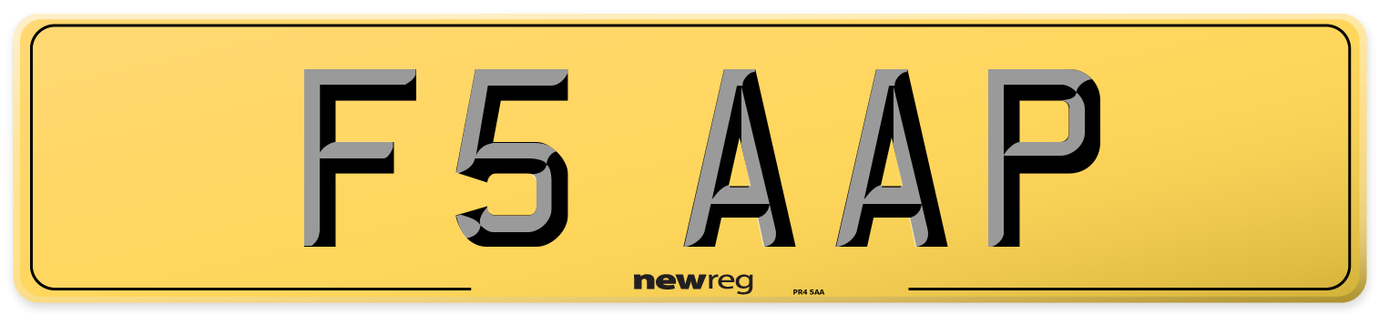 F5 AAP Rear Number Plate