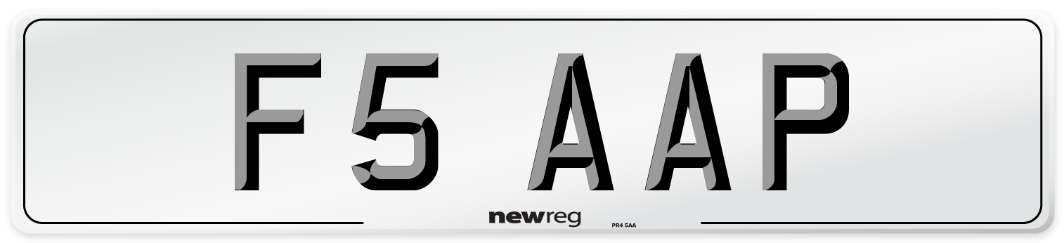 F5 AAP Front Number Plate