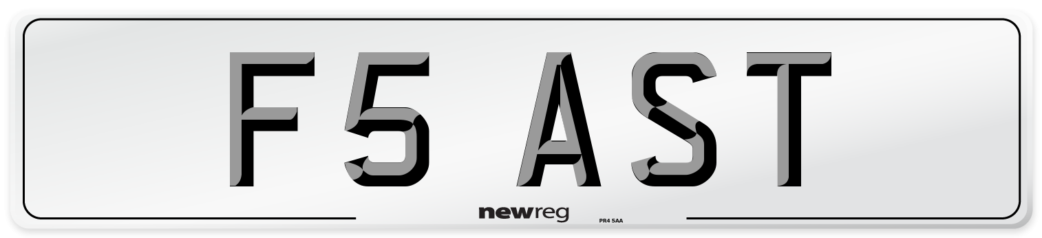 F5 AST Front Number Plate