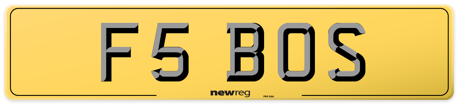F5 BOS Rear Number Plate