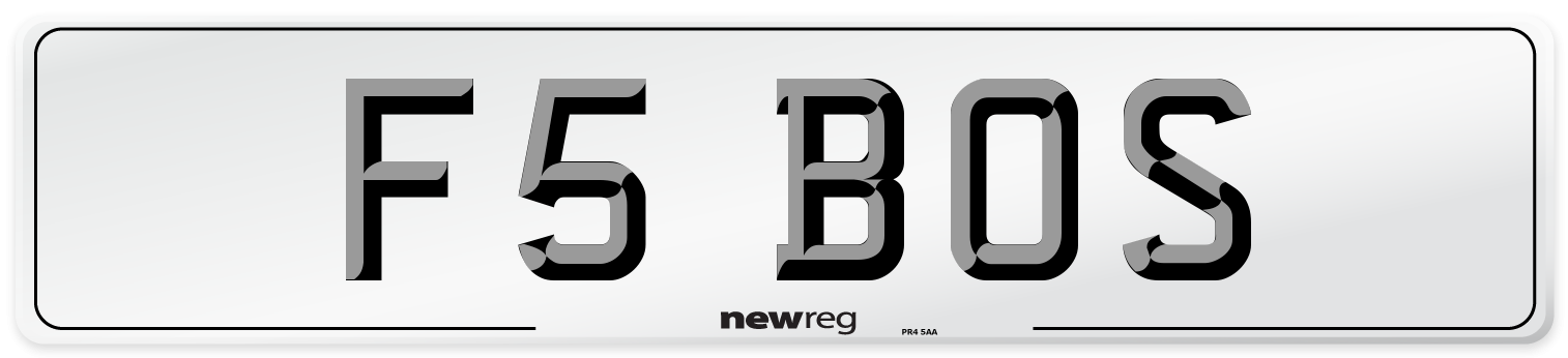 F5 BOS Front Number Plate
