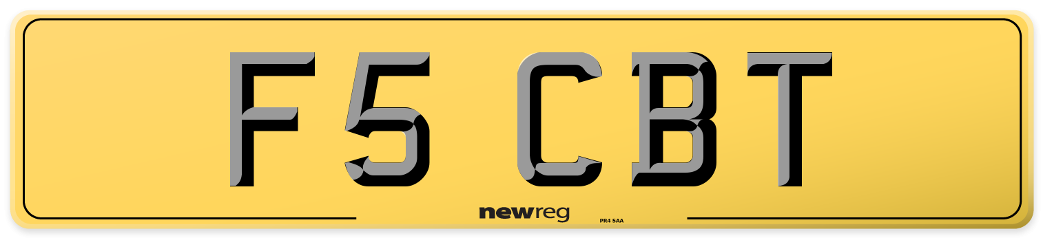 F5 CBT Rear Number Plate