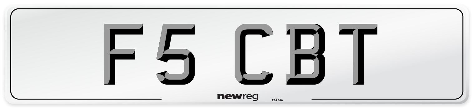 F5 CBT Front Number Plate