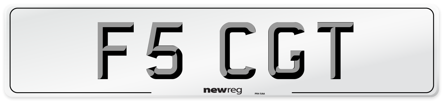 F5 CGT Front Number Plate