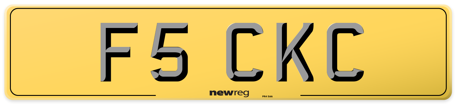F5 CKC Rear Number Plate