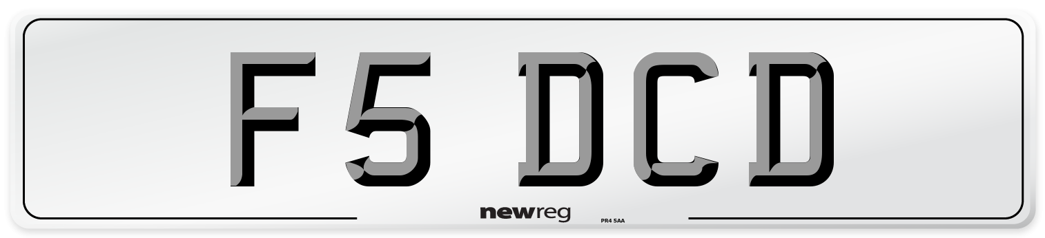 F5 DCD Front Number Plate