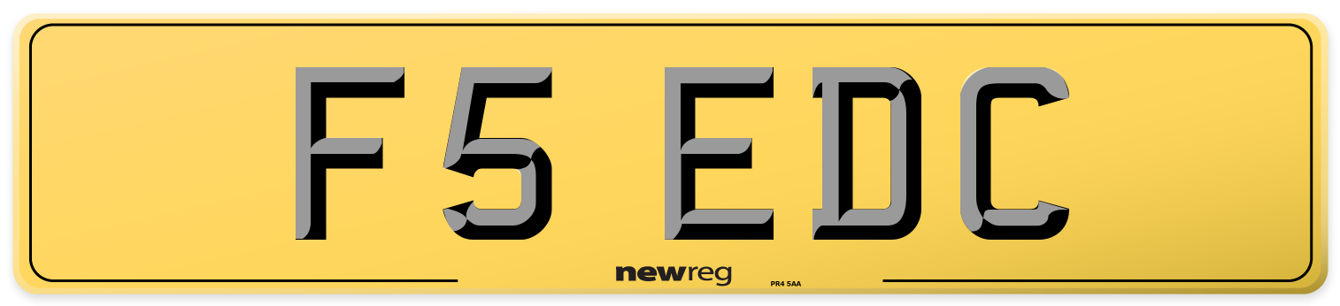 F5 EDC Rear Number Plate