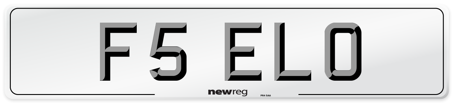 F5 ELO Front Number Plate