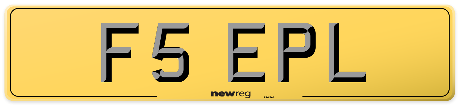F5 EPL Rear Number Plate