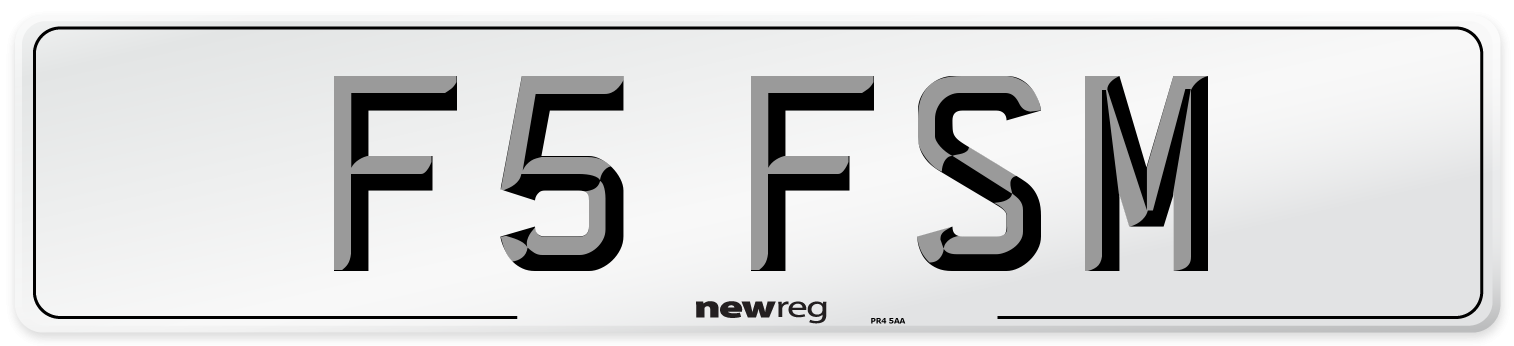 F5 FSM Front Number Plate