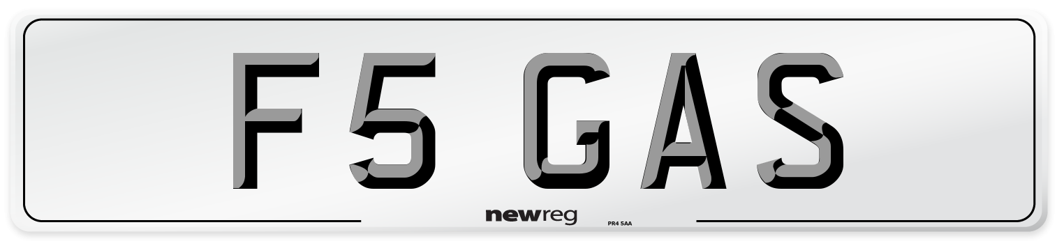 F5 GAS Front Number Plate