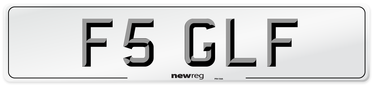 F5 GLF Front Number Plate